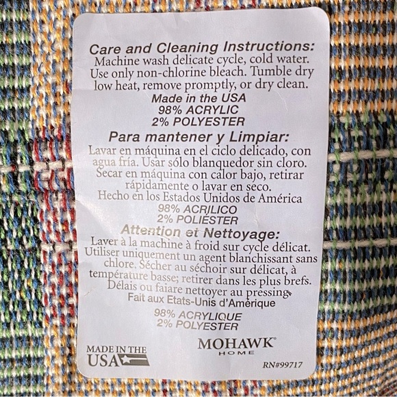 Vintage Mohawk Home Bear Tapestry Throw Blanket W Fringe - Picture 3 of 15